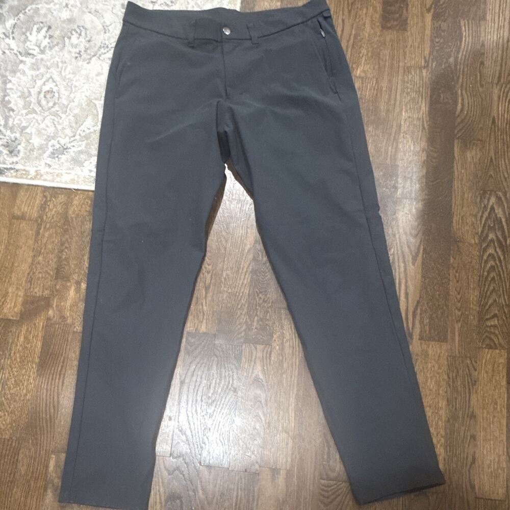 Lululemon BLACK Commission Pants Men’s 36 Slim Fit Warpstreme Stretch 34” Inseam